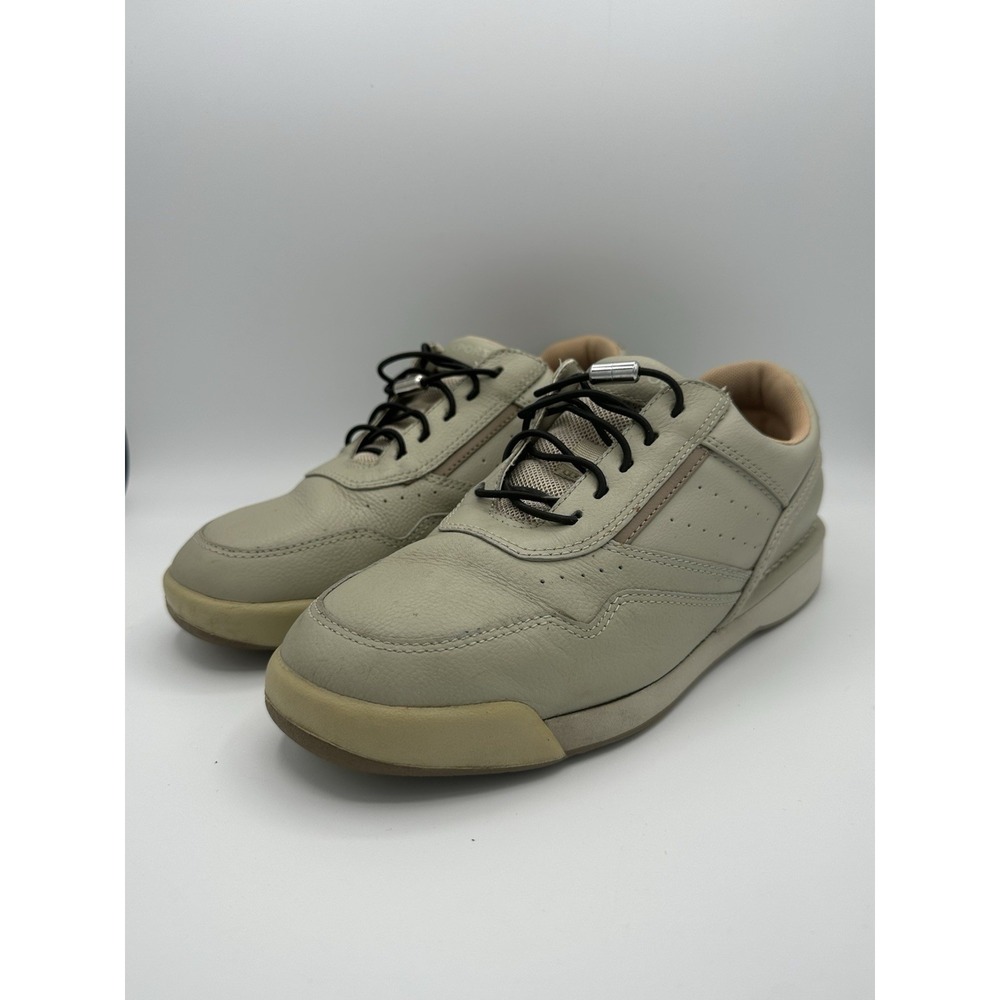 Rockport Prowalker Comfort Walking Shoe Men Size 7 Olive Beige Cream Leather - Picture 4 of 11
